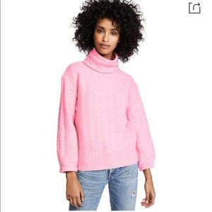 English Factory Diagonal Twist Sweater In Candy Pink